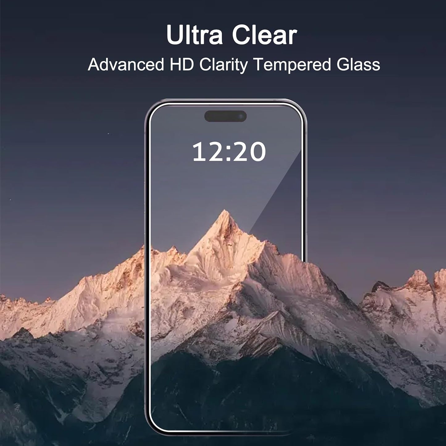 Screen Protector for Iphone 16 / Iphone 15 / Iphone 15 Pro [6.1 Inch] Display 3 Pack Tempered Glass, Dynamic Island Compatible, Case Friendly [Not for Iphone 16 Pro 6.3 Inch].