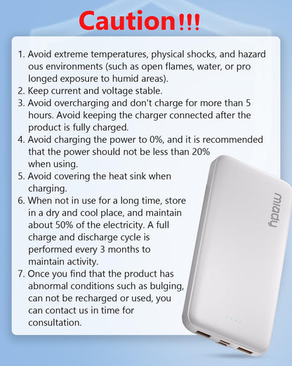 2-Pack 10000Mah Dual USB Portable Charger, USB-C Fast Charging Power Bank, Backup Charger for Iphone 15/14/13, Galaxy S23/22, Pixel and Etc