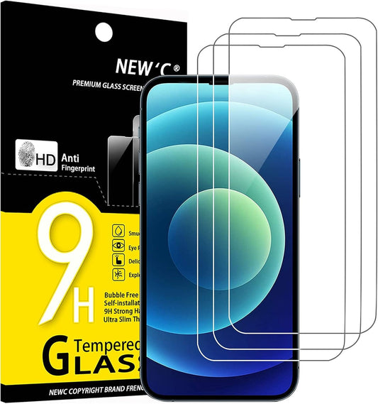 3 Pack Designed for Iphone 14, Iphone 13, Iphone 13 Pro (6.1 Inches) Screen Protector Tempered Glass,Case Friendly Scratch-Proof, Bubble Free, Ultra Resistant