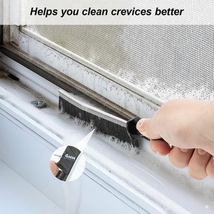 Crevice Cleaning Brushes Set 4 Pack, Small Grout and Gap Cleaner Brushes for Shower, Tile, Toilet, Kitchen and Bathroom, Narrow Scrub Brushes for Household Use and Deep Cleaning