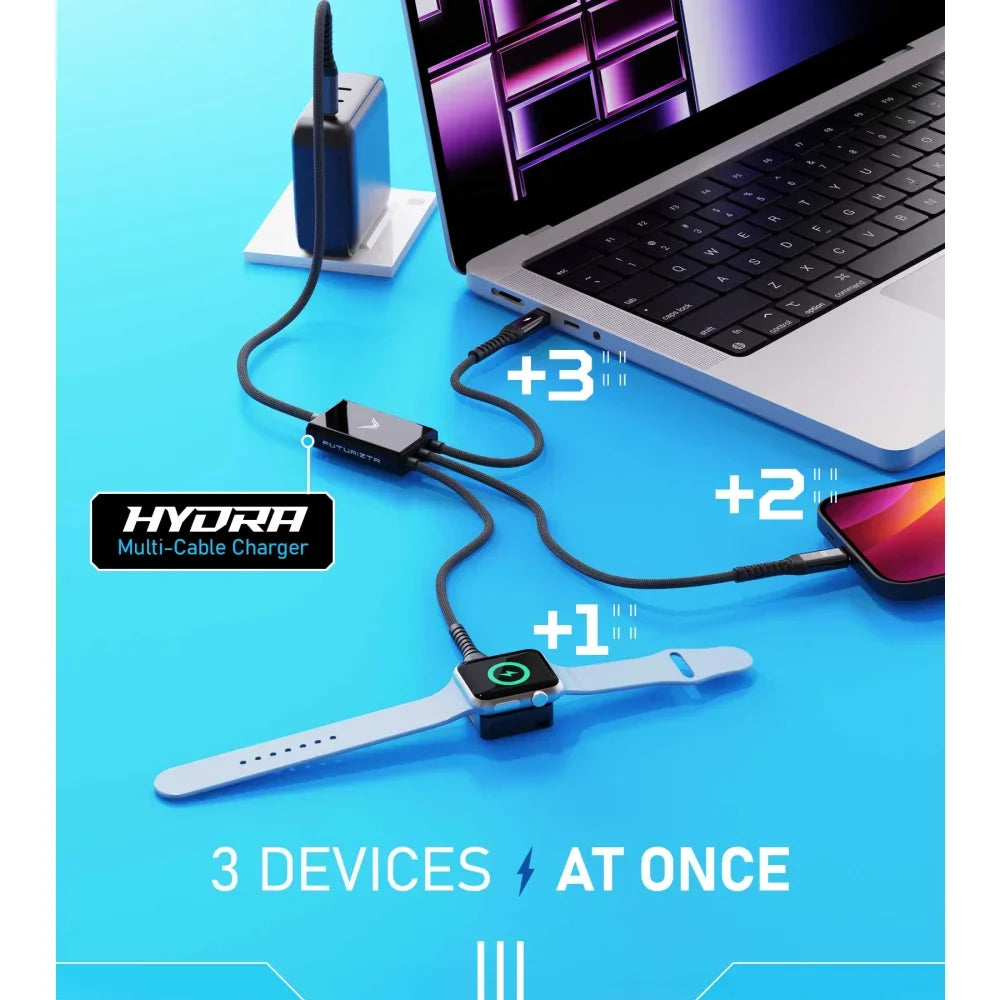 Hydra 100W Triple Type-C Multi Cable